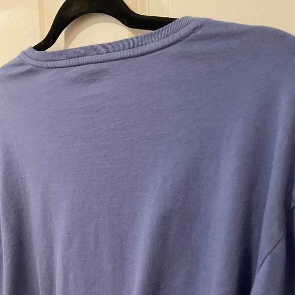 Blue Long Sleeve V Neck Ralph Lauren T Shirt - Size Medium - Picture 5 of 5